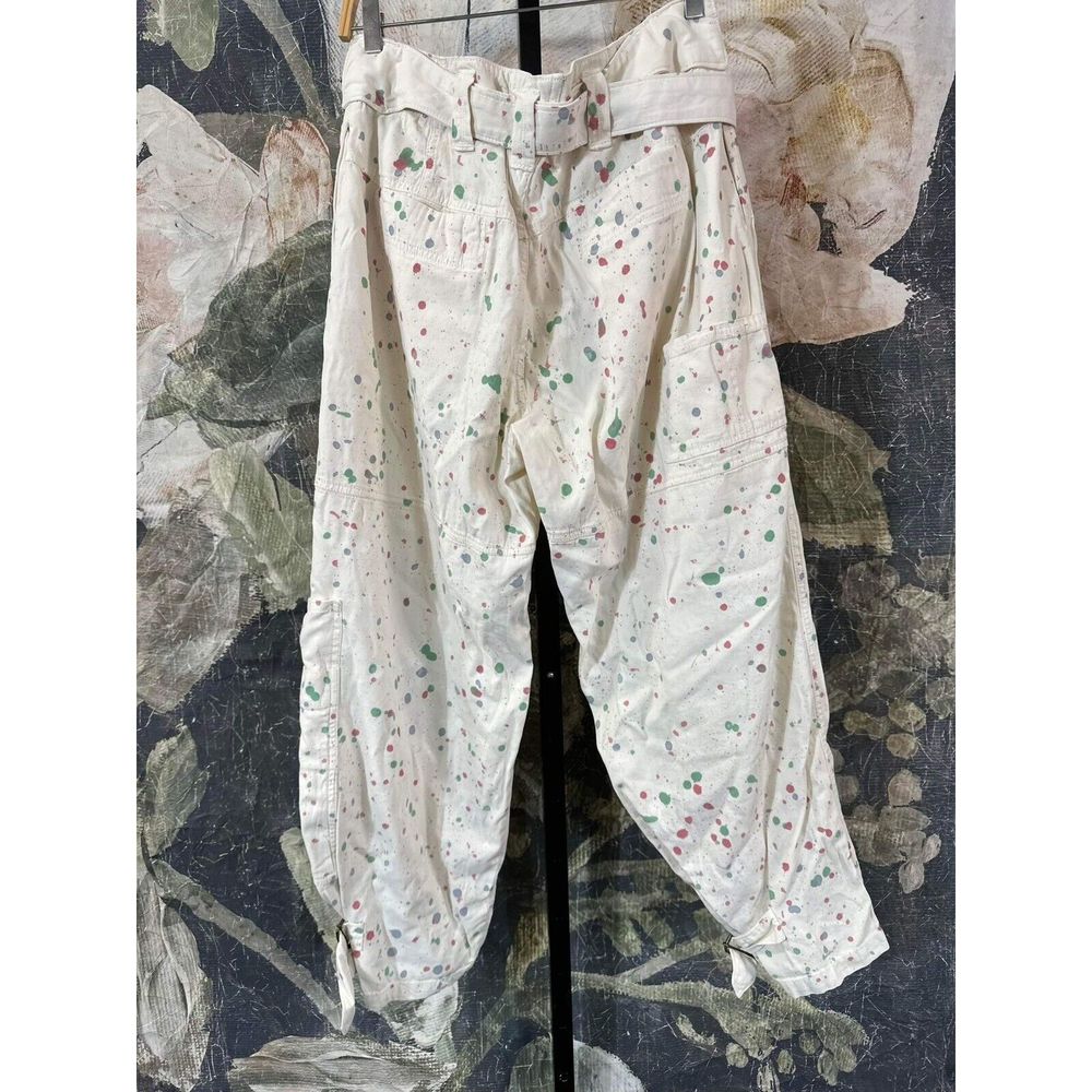 Free People Cream Embroidered Relaxed Waist Joggers - Picture 3 of 4
